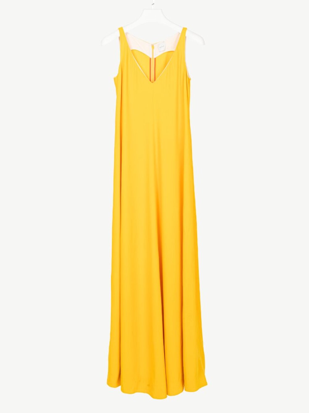 Paul Smith Yellow Crepe Sleeveless Maxi Dress